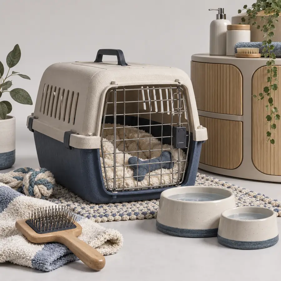 Illustration of pet care businesses equipment and workspace